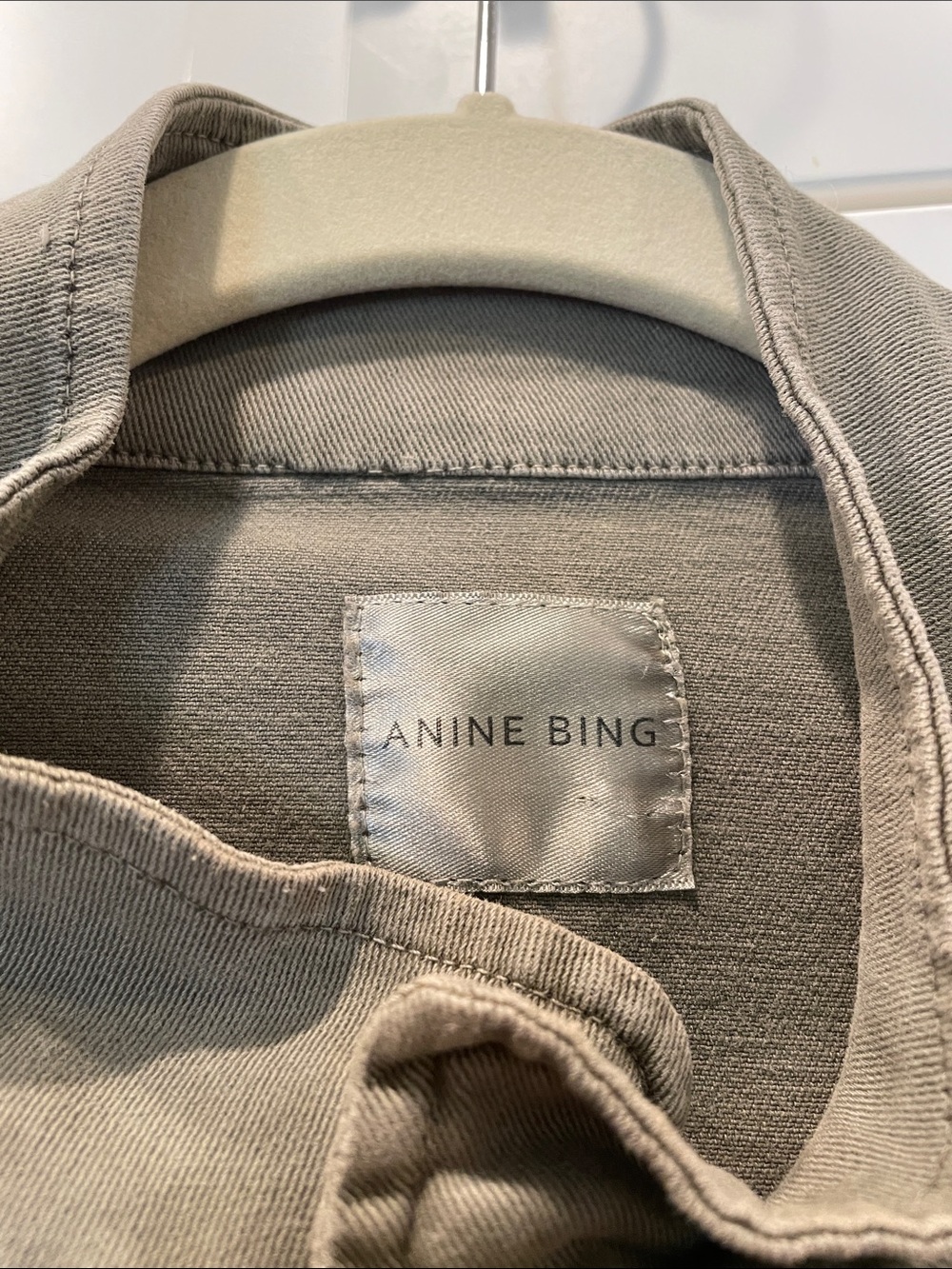 Anine Bing Washed Olive Utility Field Jacket - Picture 4 of 8